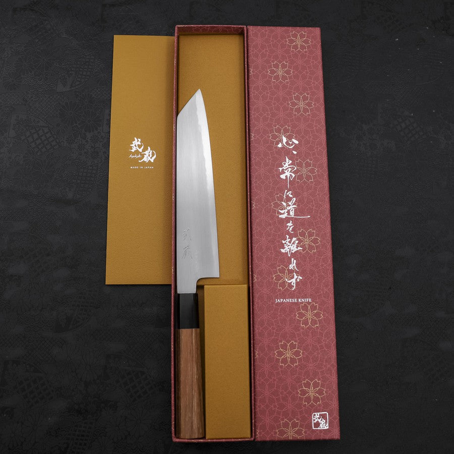 Kiritsuke White Steel #2 Kasumi Buffalo Teak Handle 210mm