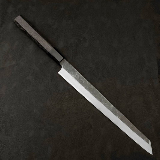 Kiritsuke Yanagiba Blue Steel #2 Kurouchi Buffalo Wenge Handle 270mm