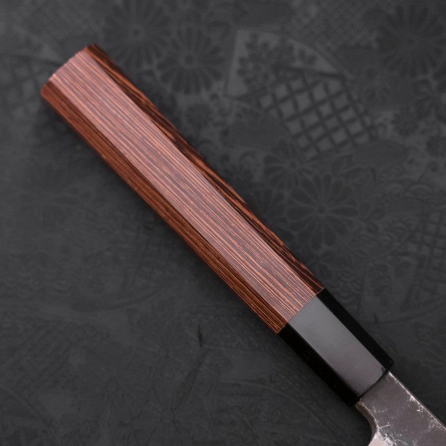 Kiritsuke Yanagiba Blue Steel #2 Kurouchi Buffalo Wenge Handle 300mm