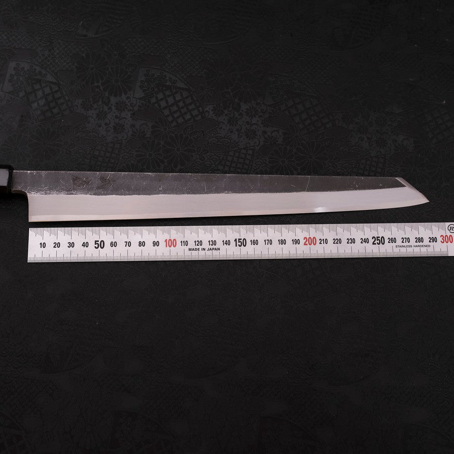 Kiritsuke Yanagiba Blue Steel #2 Kurouchi Buffalo Wenge Handle 300mm