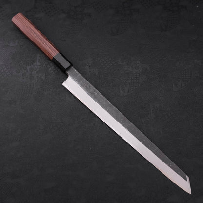Kiritsuke Yanagiba Blue Steel #2 Kurouchi Buffalo Wenge Handle 300mm