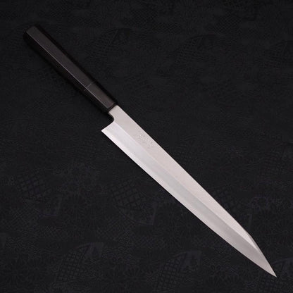 Kiritsuke Yanagiba Silver Steel #3 Kasumi Buffalo Ebony Handle 240mm