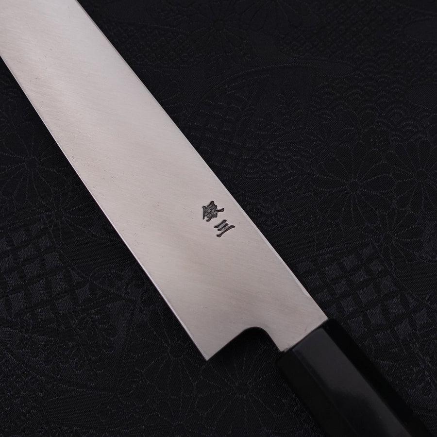 Kiritsuke Yanagiba Silver Steel #3 Polished Buffalo Ebony Handle 270mm