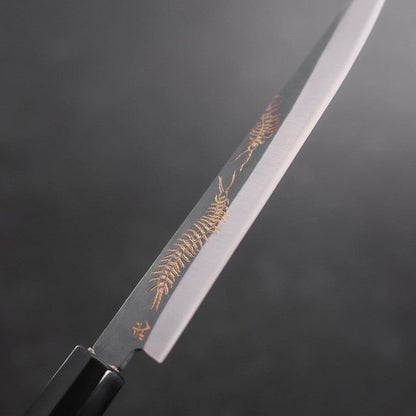 Koyanagi Blue Steel #1 Kurouchi Chokin Centipede Buffalo Ebony Handle 150mm