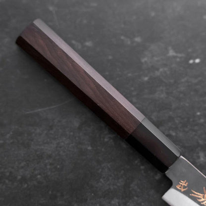 Koyanagi Blue Steel #1 Kurouchi Chokin Centipede Buffalo Ebony Handle 150mm