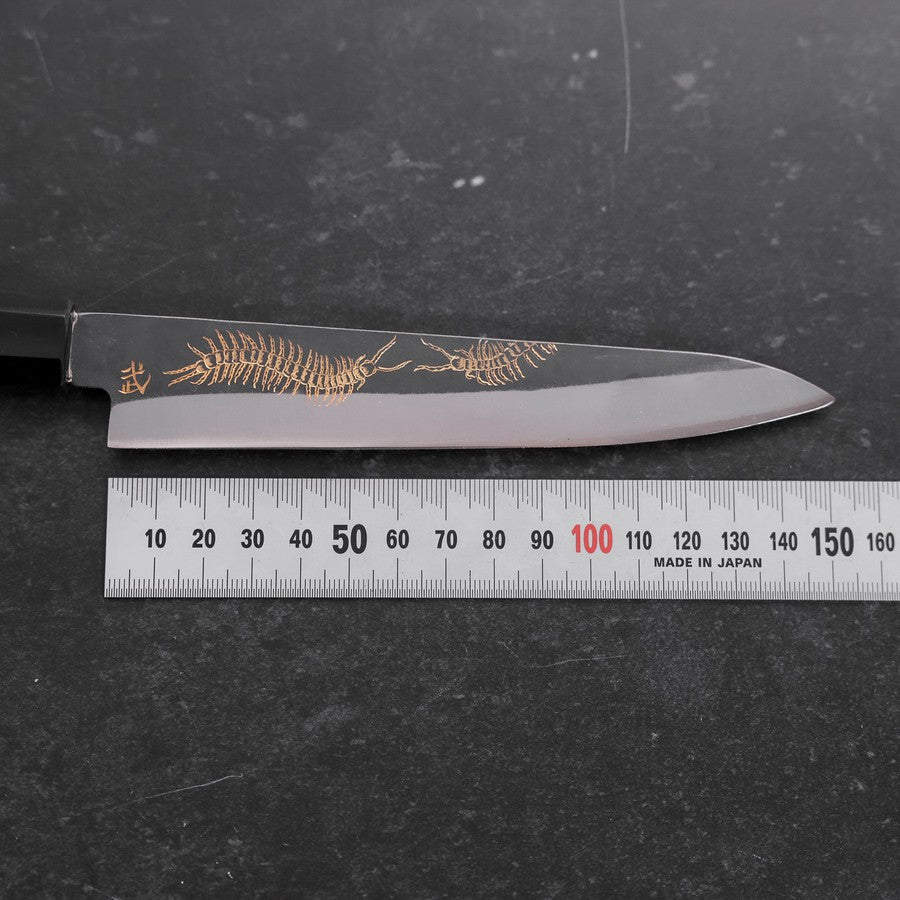 Koyanagi Blue Steel #1 Kurouchi Chokin Centipede Buffalo Ebony Handle 150mm