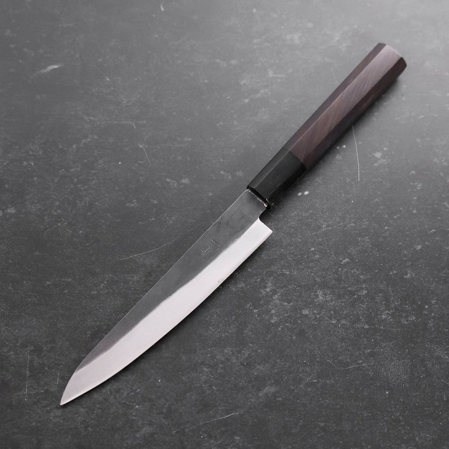 Koyanagi Blue Steel #1 Kurouchi Chokin Nami Buffalo Ebony Handle 150mm