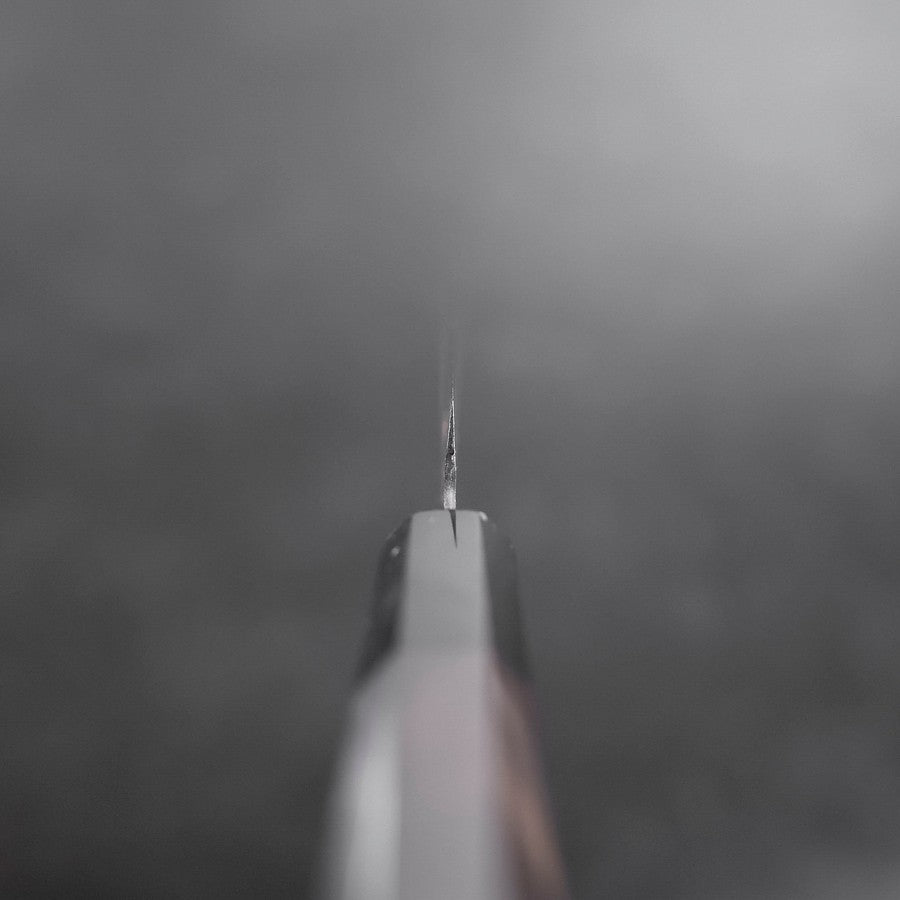 Koyanagi Blue Steel #1 Kurouchi Chokin Nami Buffalo Ebony Handle 150mm