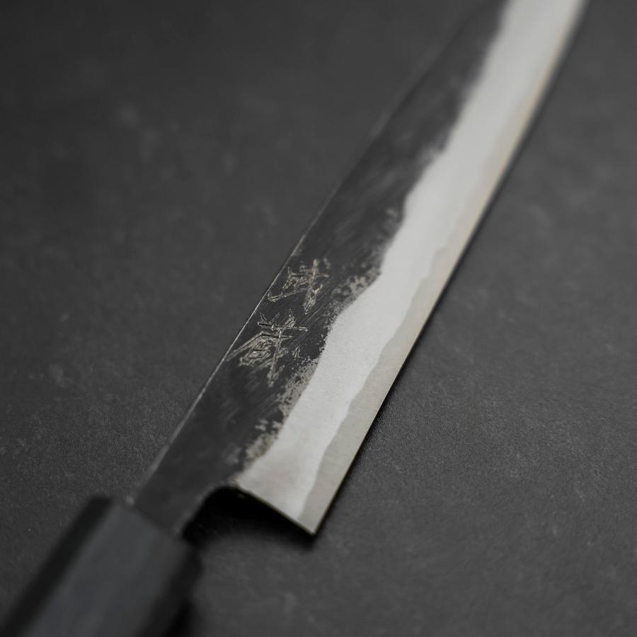 Koyanagi Blue Steel #1 Kurouchi Dark Blue Urushi Handle 150mm