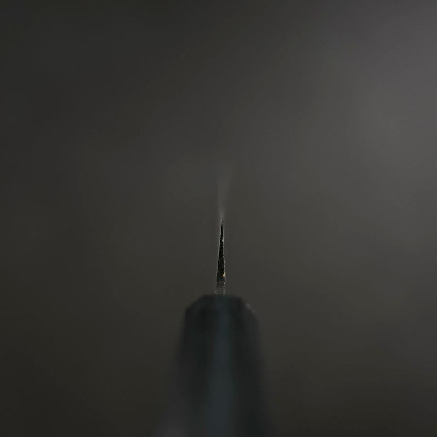 Koyanagi Blue Steel #1 Kurouchi Dark Blue Urushi Handle 150mm