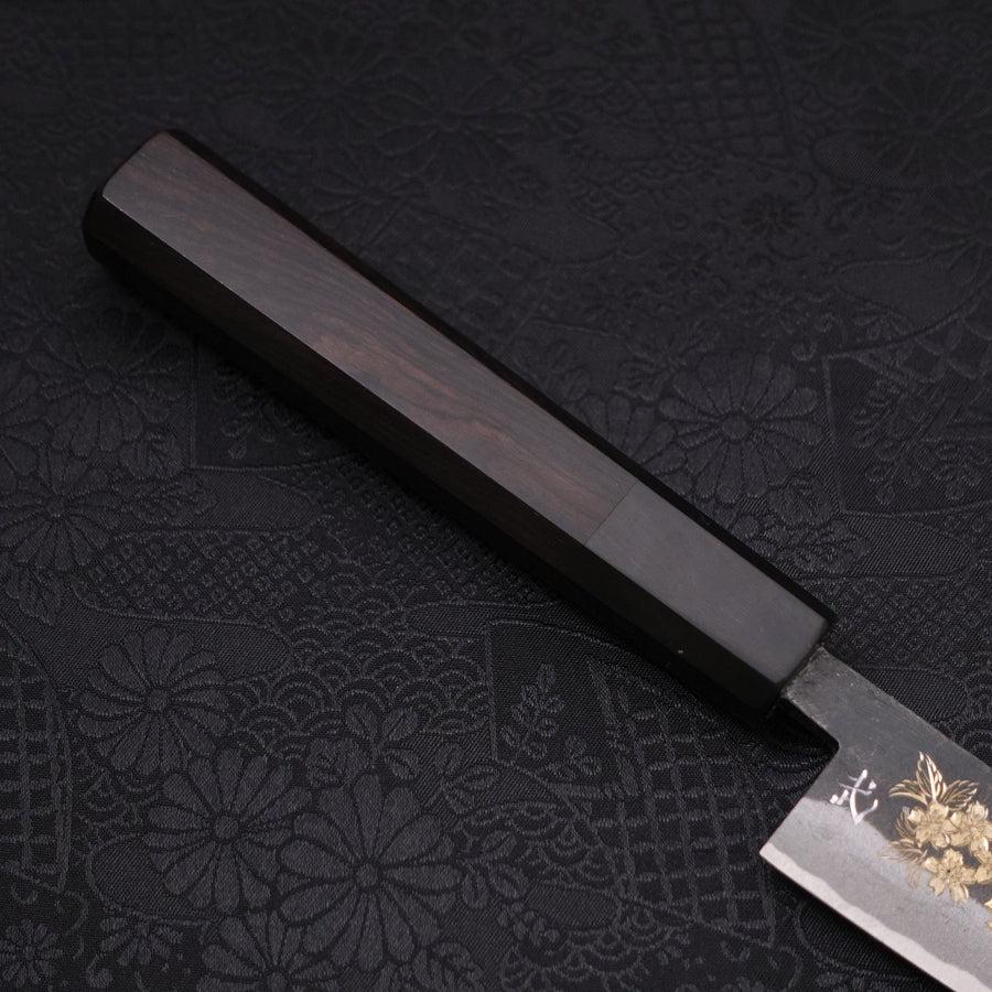 Koyanagi Blue Steel #2 Kurouchi Chokin Sakura Buffalo Ebony Handle 135mm