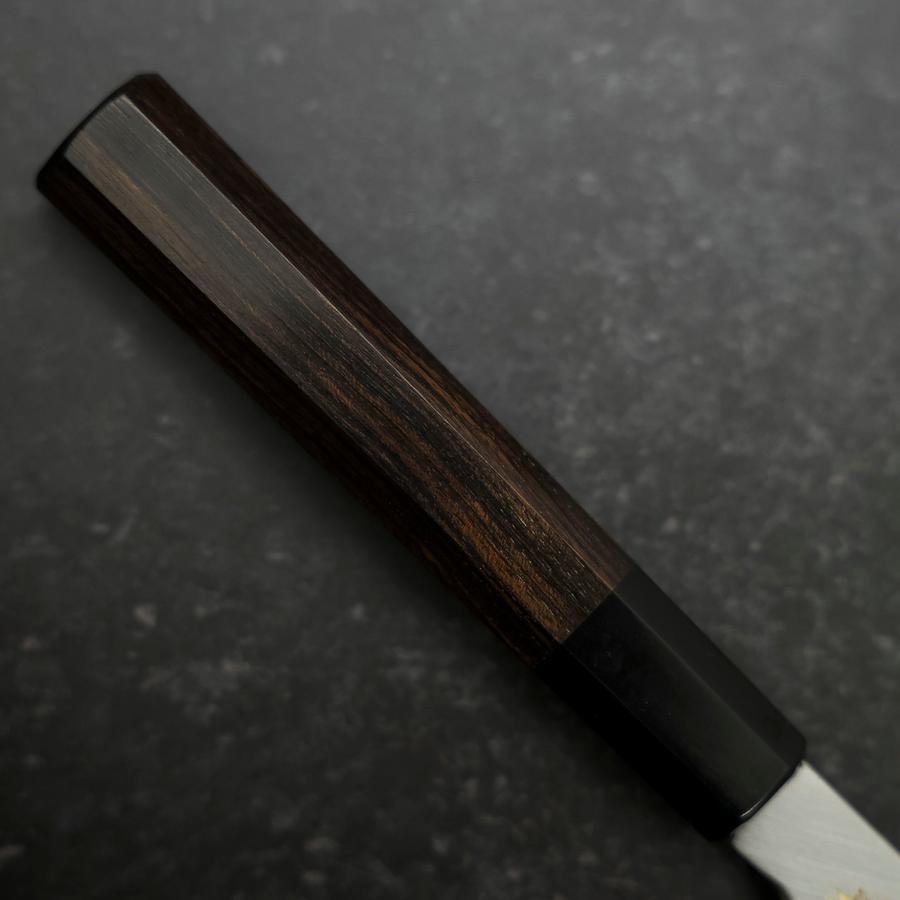 Koyanagi White Steel #2 Kasumi Chokin Butterfly Buffalo Ebony Handle 135mm