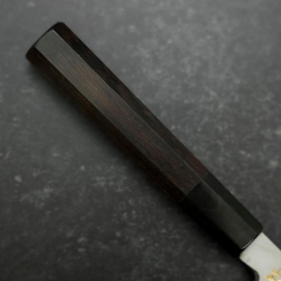 Koyanagi White Steel #2 Kasumi Chokin Luck Cloud Buffalo Ebony Handle 135mm