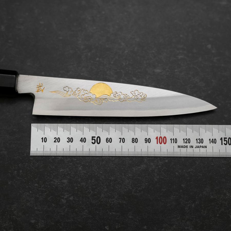 Koyanagi White Steel #2 Kasumi Chokin Luck Cloud Buffalo Ebony Handle 135mm