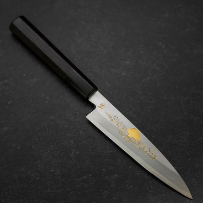 Koyanagi White Steel #2 Kasumi Chokin Luck Cloud Buffalo Ebony Handle 135mm