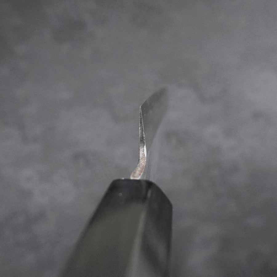 Koyanagi White Steel #2 Kasumi Chokin Nami Buffalo Ebony Handle 110mm