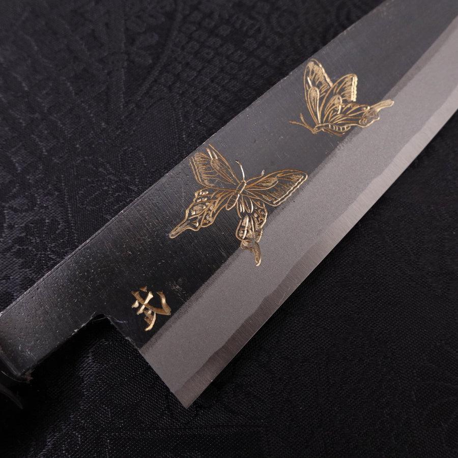Koyanagi White Steel #2 Kurouchi Chokin Butterfly Buffalo Ebony Handle 135mm
