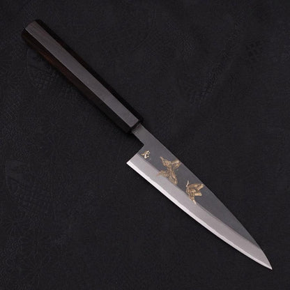 Koyanagi White Steel #2 Kurouchi Chokin Butterfly Buffalo Ebony Handle 135mm