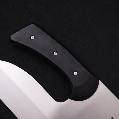 Menkiri (Noodle Knife) Molybdenum Polished Black Cherry Handle 330mm