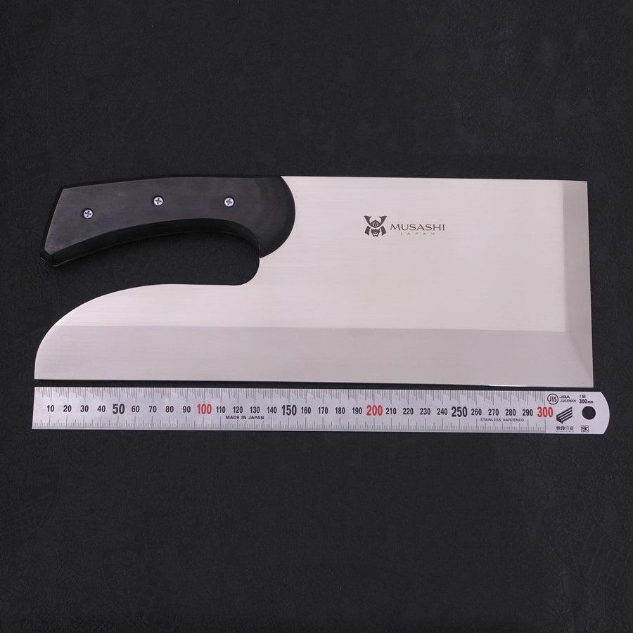 Menkiri (Noodle Knife) Molybdenum Polished Black Cherry Handle 330mm