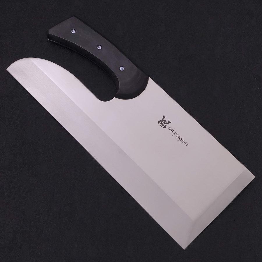 Menkiri (Noodle Knife) Molybdenum Polished Black Cherry Handle 330mm