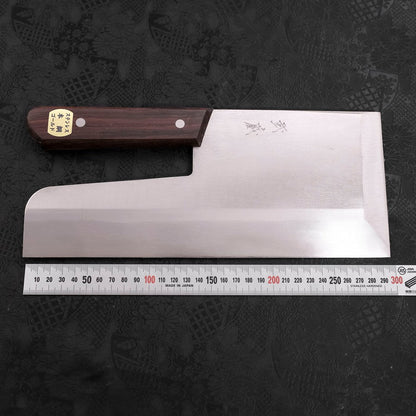 Menkiri (Noodle Knife) Molybdenum Polished Walnut Handle 300mm