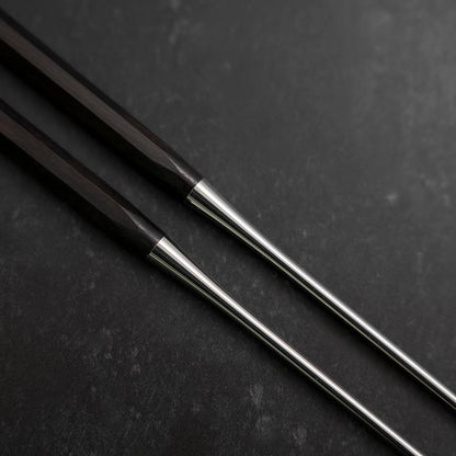 Moribashi Chopsticks Stainless Ebony Handle 150mm with Ebony Sheath and Storage Pouch