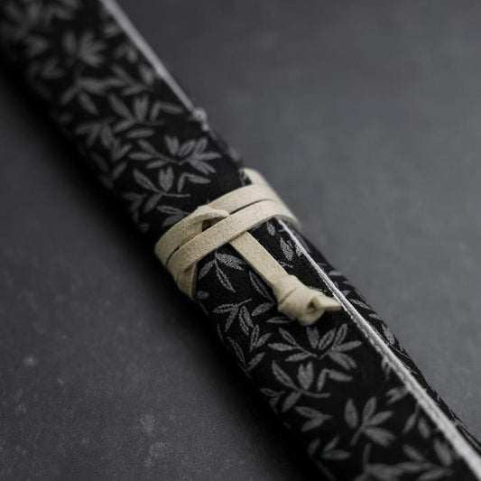 Moribashi Chopsticks Stainless Ebony Handle 180mm with Ebony Sheath and Storage Pouch