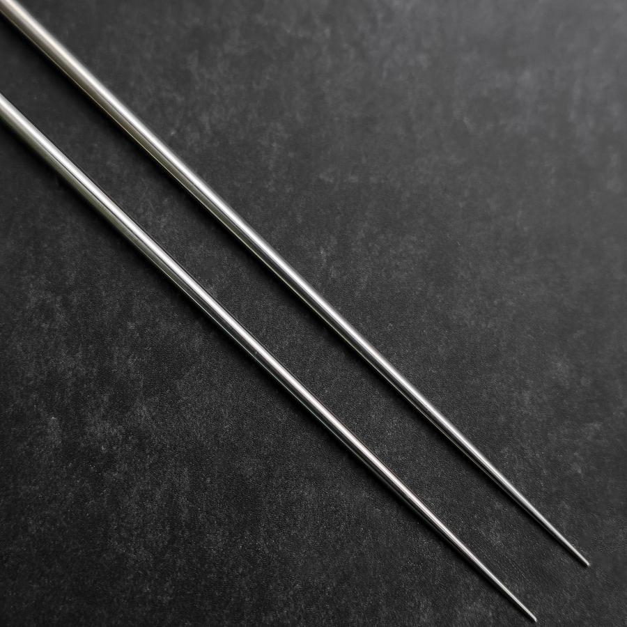 Moribashi Chopsticks Stainless Ebony Handle 180mm with Ebony Sheath and Storage Pouch