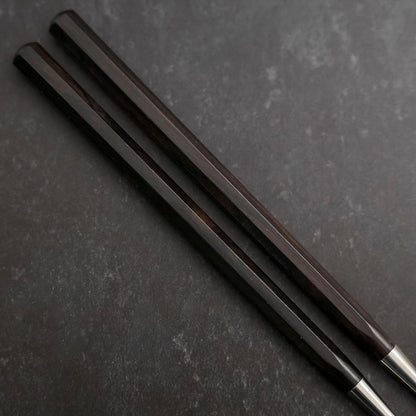 Moribashi Chopsticks Stainless Ebony Handle 180mm with Ebony Sheath and Storage Pouch