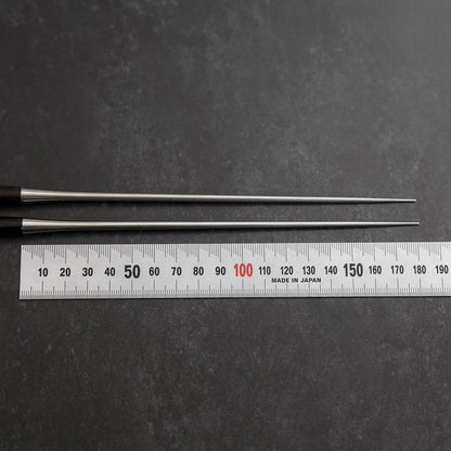 Moribashi Chopsticks Stainless Ebony Handle 180mm with Ebony Sheath and Storage Pouch