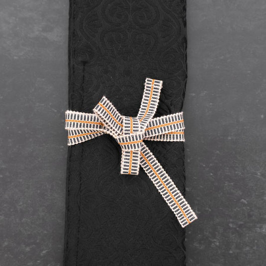 Musashi Japanese Style Kitchen Knife Roll Flower Black 1 Pocket Handmade