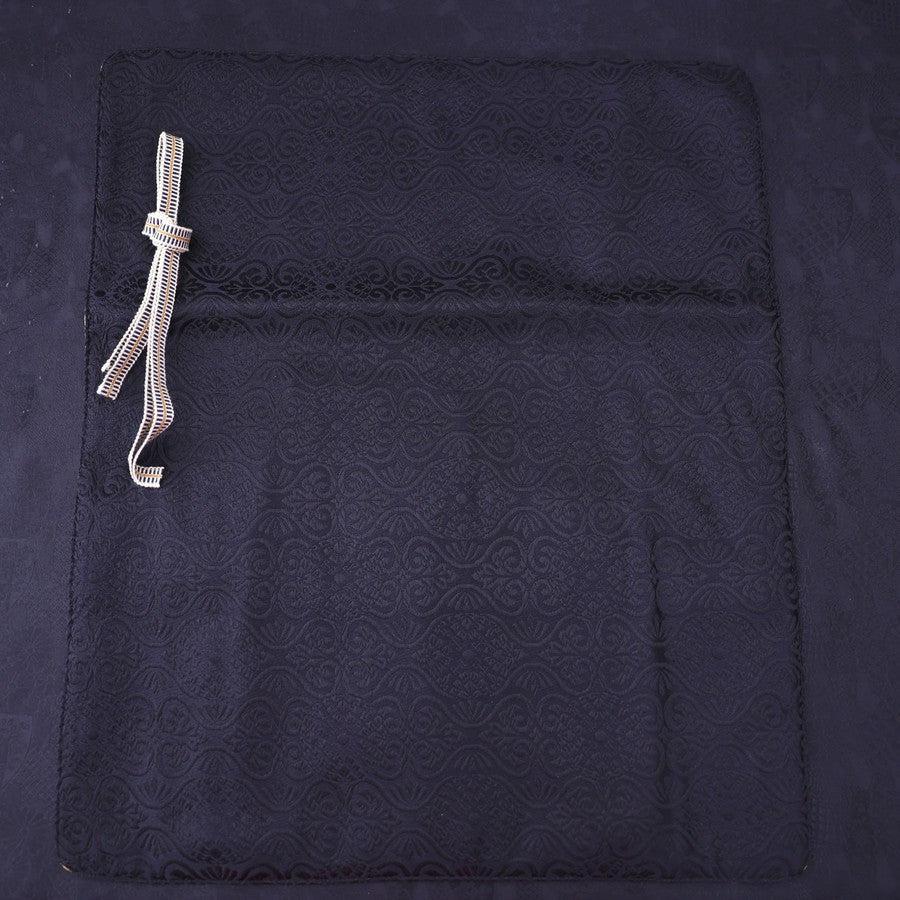 Musashi Japanese Style Kitchen Knife Roll Flowers Black 4 Pockets Handmade