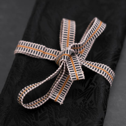 Musashi Japanese Style Kitchen Knife Roll Phoenix Black 1 Pocket Handmade