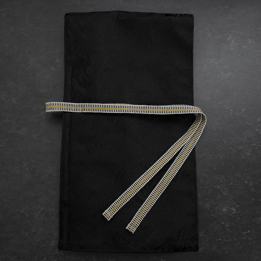Musashi Japanese Style Kitchen Knife Roll Phoenix Black 1 Pocket Handmade