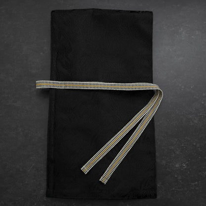 Musashi Japanese Style Kitchen Knife Roll Phoenix Black 1 Pocket Handmade