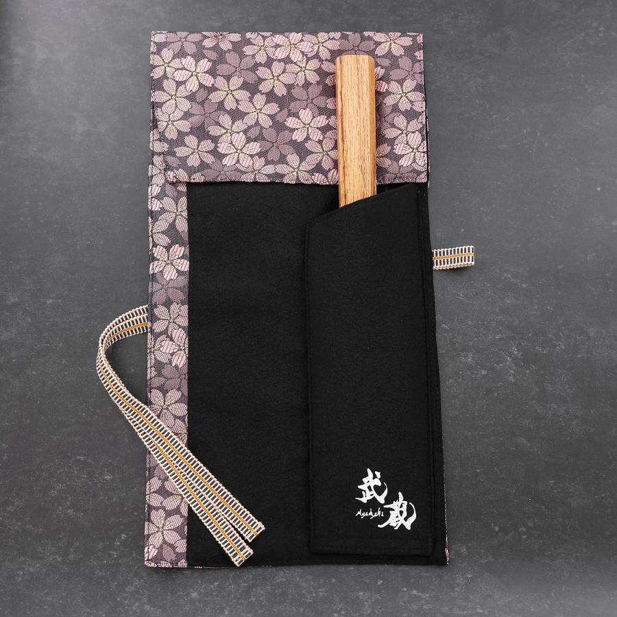 Musashi Japanese Style Kitchen Knife Roll Purple Sakura 1 Pocket Handmade