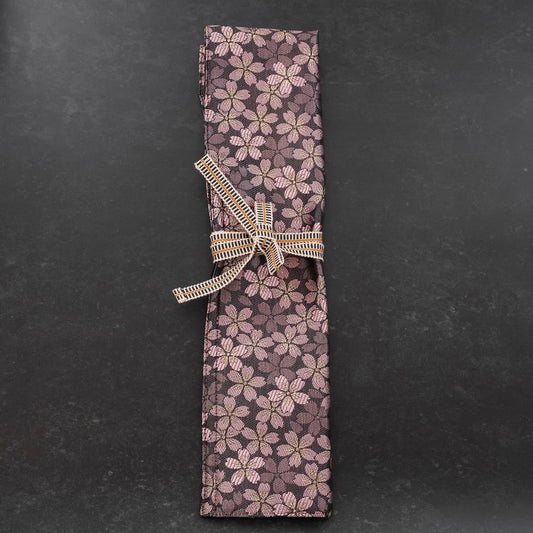 Musashi Japanese Style Kitchen Knife Roll Purple Sakura 1 Pocket Handmade