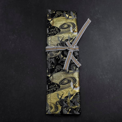 Musashi Japanese Style Kitchen Knife Roll Uzumaki Tsuru-Mai 1 Pockets Handmade