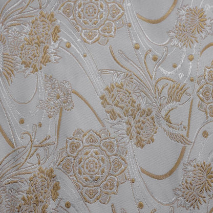 Musashi Japanese Style Kitchen Knife Roll White-Golden Phoenix  4 Pockets Handmade