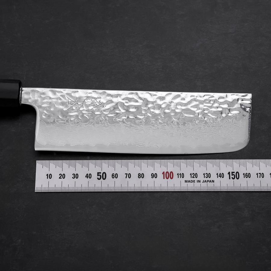 Nakiri AUS-10 Mirror Tsuchime Damascus Buffalo Magnolia Handle 165mm