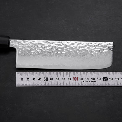 Nakiri AUS-10 Mirror Tsuchime Damascus Buffalo Magnolia Handle 165mm