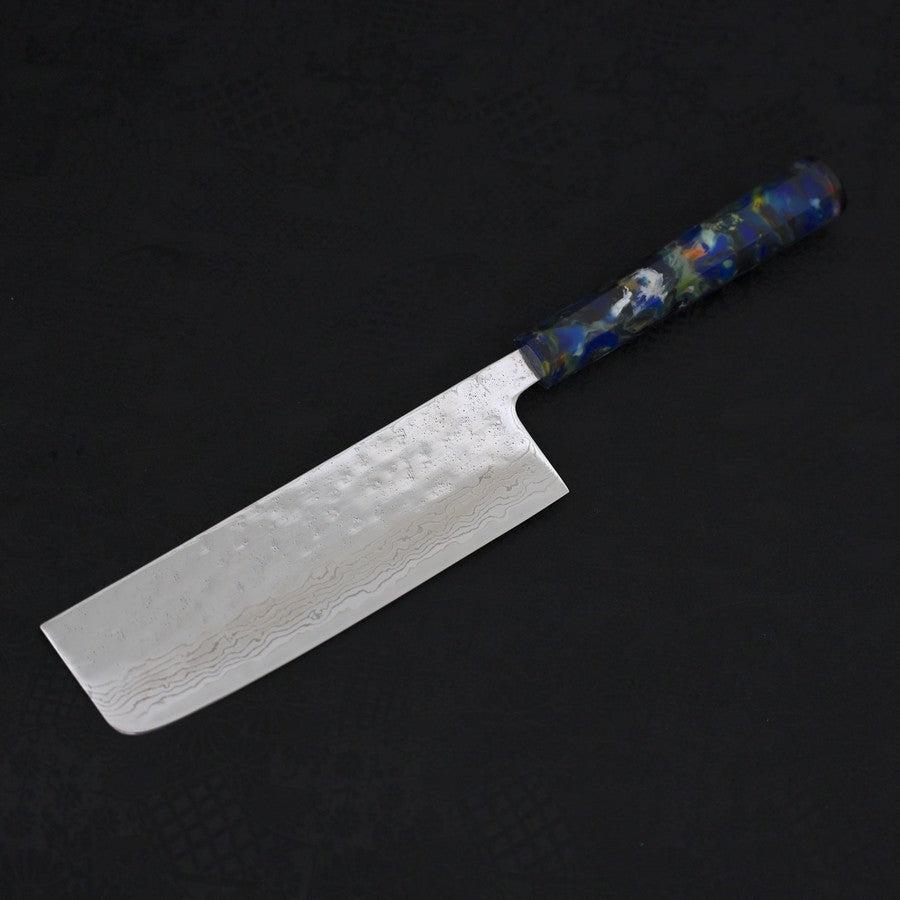Nakiri AUS-10 Nashiji Damascus Ocean Fireworks Handle 165mm