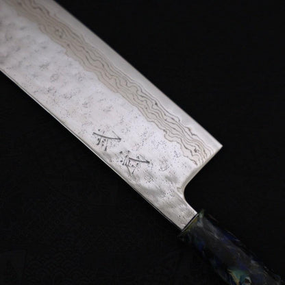 Nakiri AUS-10 Nashiji Damascus Ocean Fireworks Handle 165mm