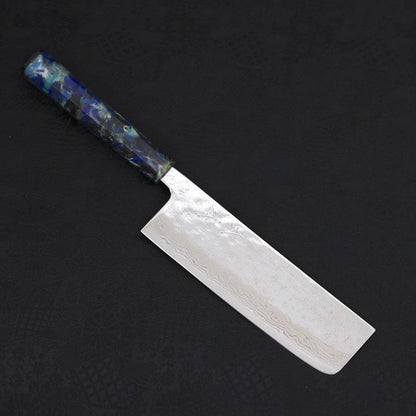 Nakiri AUS-10 Nashiji Damascus Ocean Fireworks Handle 165mm