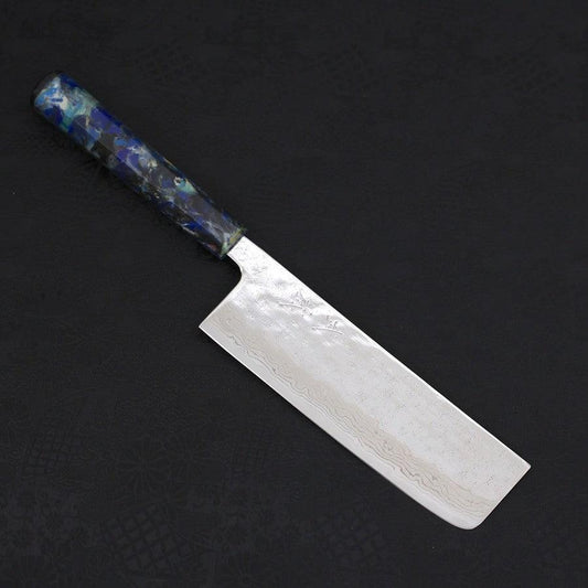 Nakiri AUS-10 Nashiji Damascus Ocean Fireworks Handle 165mm