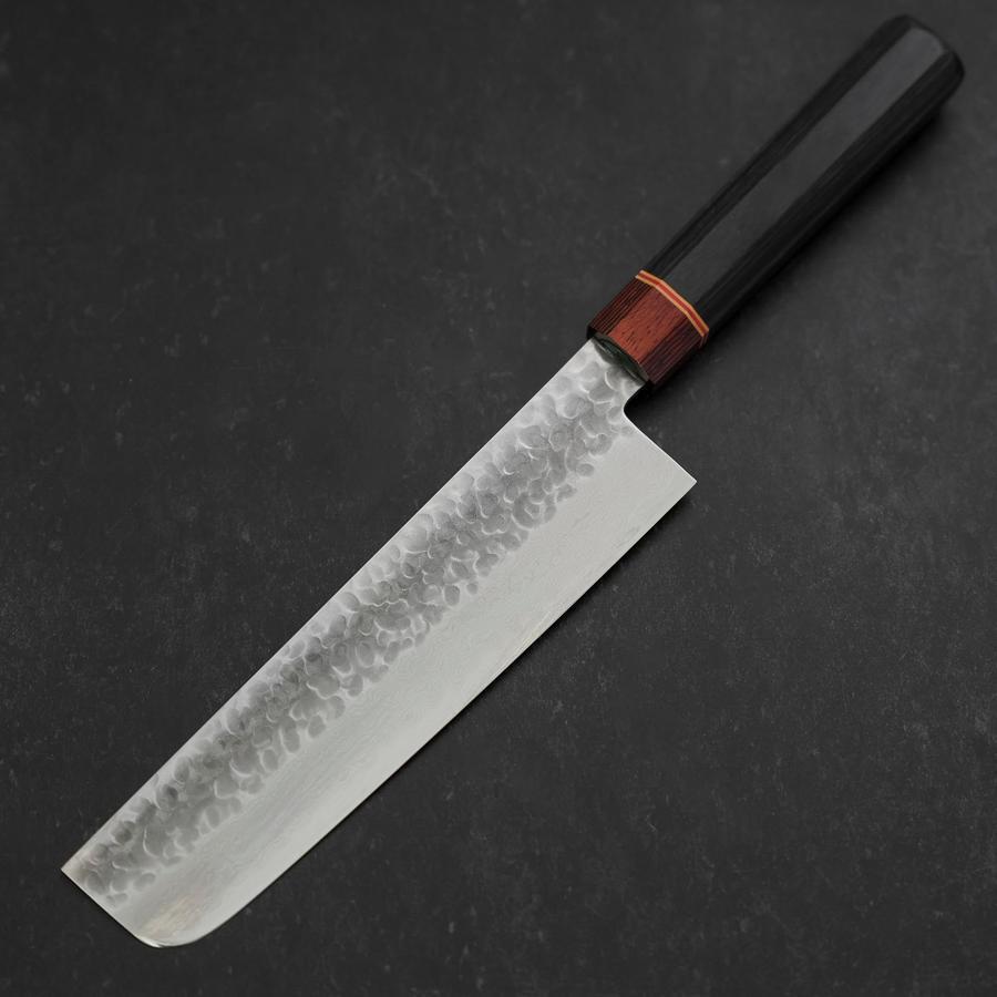 Nakiri AUS-10 Tsuchime Damascus Cherry Handle 180mm