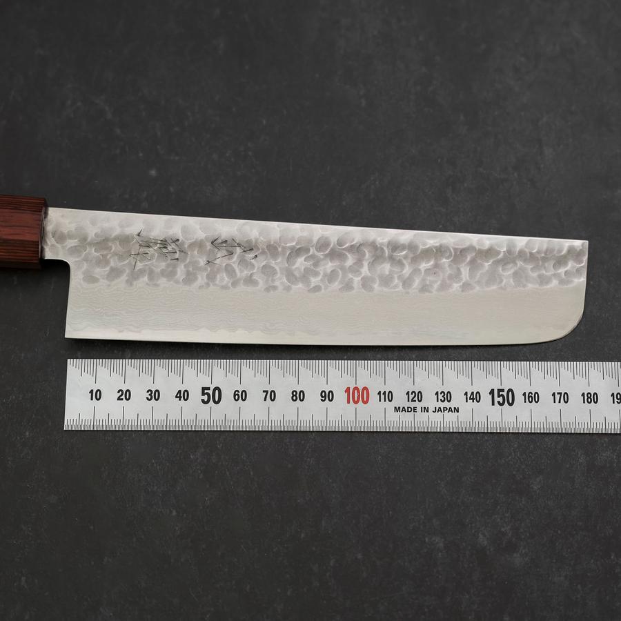 Nakiri AUS-10 Tsuchime Damascus Cherry Handle 180mm