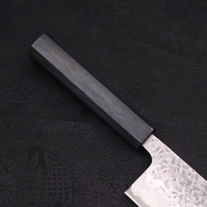 Nakiri AUS-10 Tsuchime Damascus Dark-Blue Urushi Handle 165mm