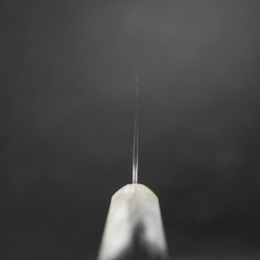 Nakiri AUS-10 Tsuchime Damascus Ocean Black White Gold Handle 165mm